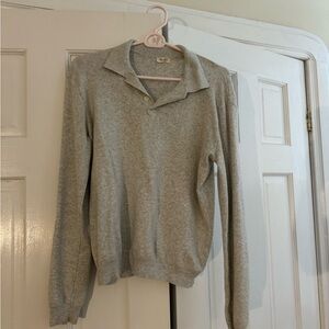 Brandy Melville Gray Collared Sweater